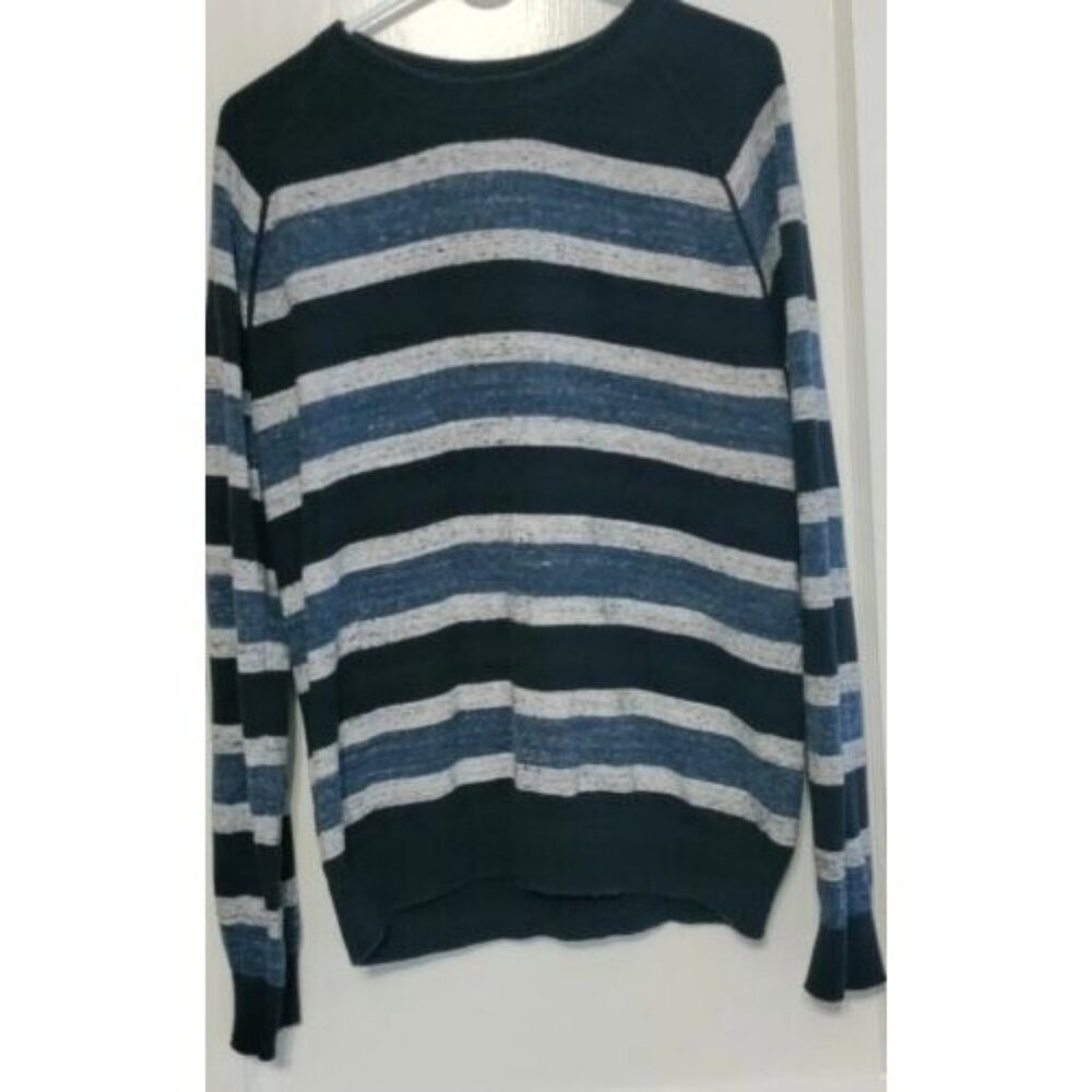 Gap Designed & Crafted Sweater XL Cotton Striped Pullover Long Sleeve